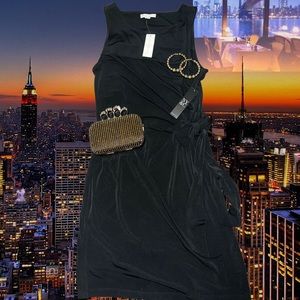 20. New York & Co. Classic Black Stretch Midi Dress